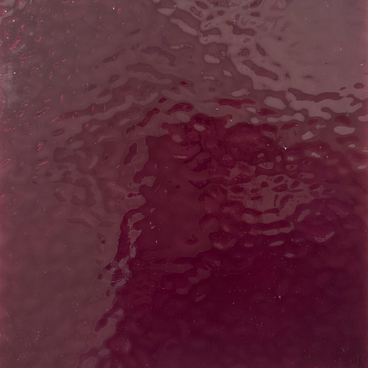 Wissmach POMEGRANATE English Muffle Stained Glass Sheet – Vintage Ripple Textured Art Glass for Mosaics, Panels, Lamps & DIY Crafts | Hand-selected by The Little Flowers